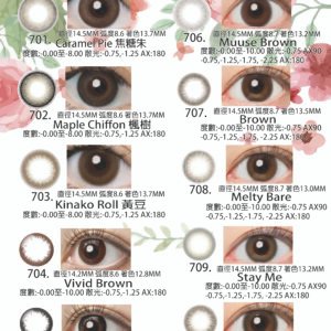 日本 散光 FLANMY | REVIA | ANGEL EYES | MOLAK | TOPARDS 10片14.2-14.5mm (1)